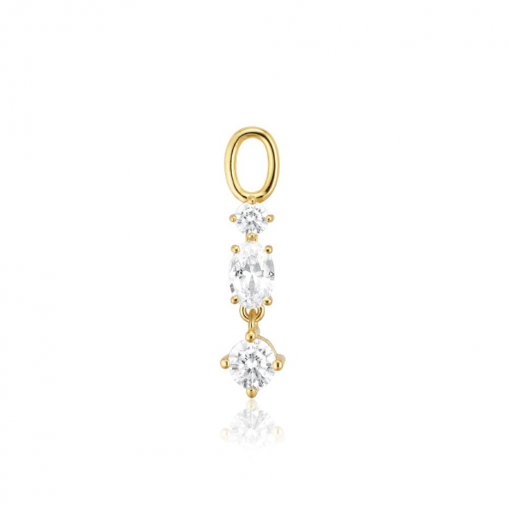 Product Image for Sif Jakobs Charm Pendolo Tre - 18k Goudpläterad, med vita zirkoner Hoop