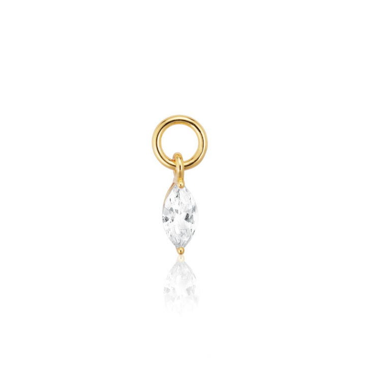 Product Image for Sif Jakobs Charm Occhio - 18k Goudpläterad, med vita zirkoner Hoop