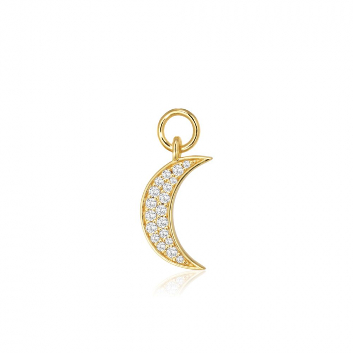Product Image for Sif Jakobs Charm Luna - 18k Goudpläterad, med vita zirkoner Hoop