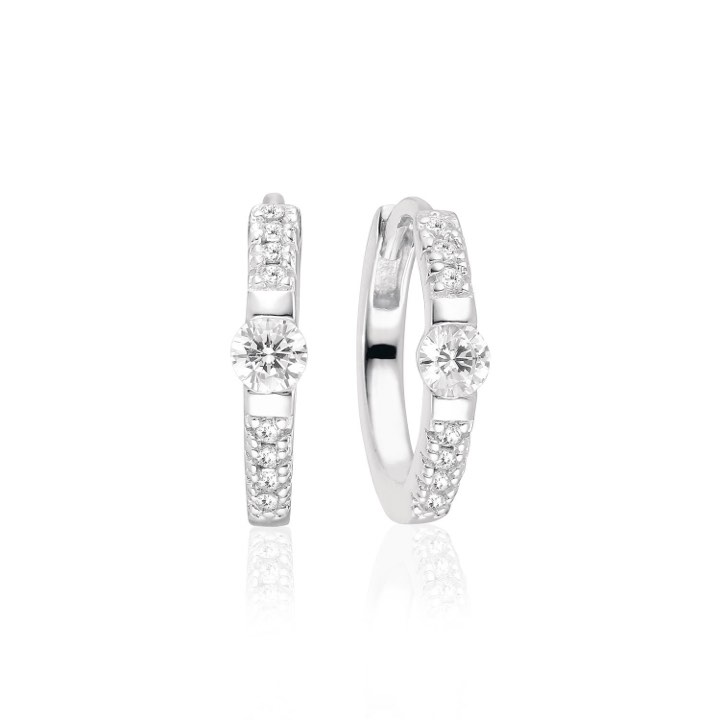 Product Image for Sif Jakobs ELLERA UNO MEDIO EARring witte Zirkoner (Zilver)
