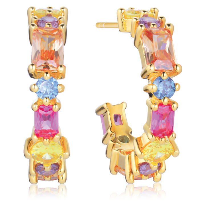 IVREA CREOLO MEDIO Oorbel in de groep Oorbellen / Gouden oorbellen bij SCANDINAVIAN JEWELRY DESIGN (SJ-E12312-XCZ-YG)