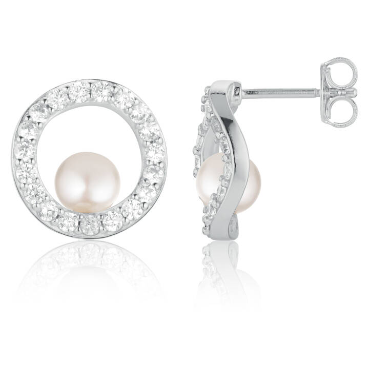 PONZA CIRCOLO Oorbel in de groep Oorbellen / Pareloorbellen bij SCANDINAVIAN JEWELRY DESIGN (SJ-E12348-PCZ)