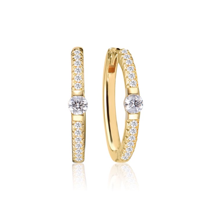 Product Image for Sif Jakobs ELLERA UNO GRANDE Oorbel witte Zirkoner (goud)