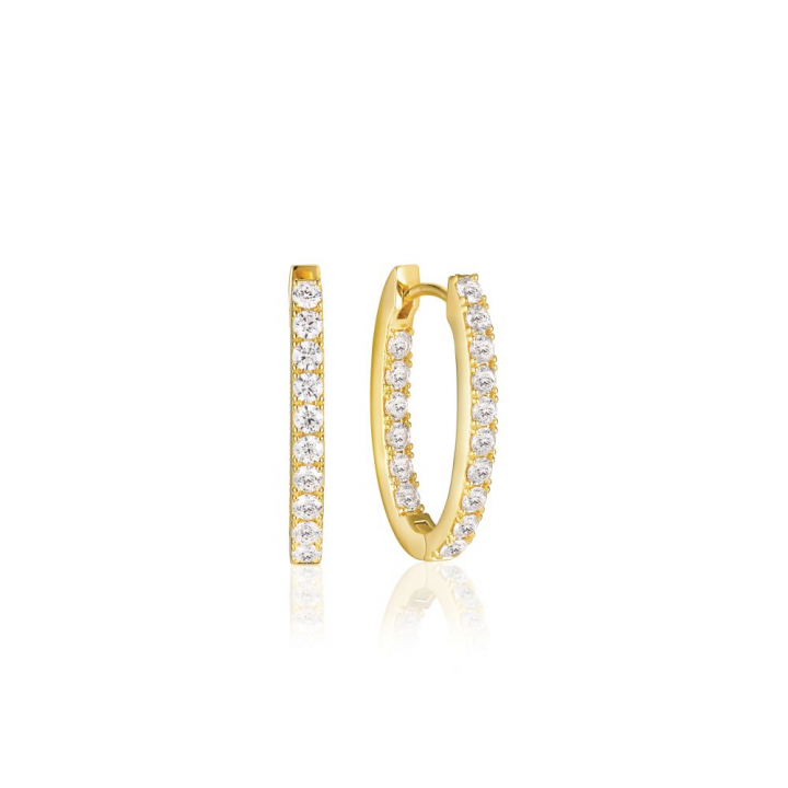 Product Image for Sif Jakobs Ellisse Piccolo - 18k Goudpläterade, med vita zirkoner Oorbel