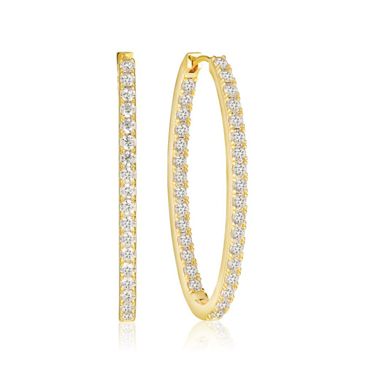 Product Image for Sif Jakobs Ellisse Medio - 18k GoudplÃ¤terade, med vita zirkoner Oorbel