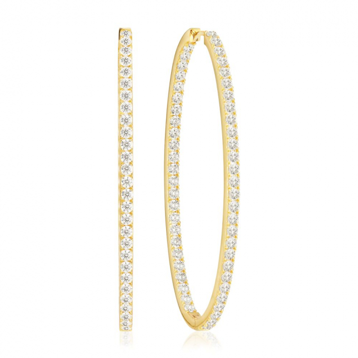 Product Image for Sif Jakobs Ellisse Grande - 18k Goudpläterade, med vita zirkoner Oorbel