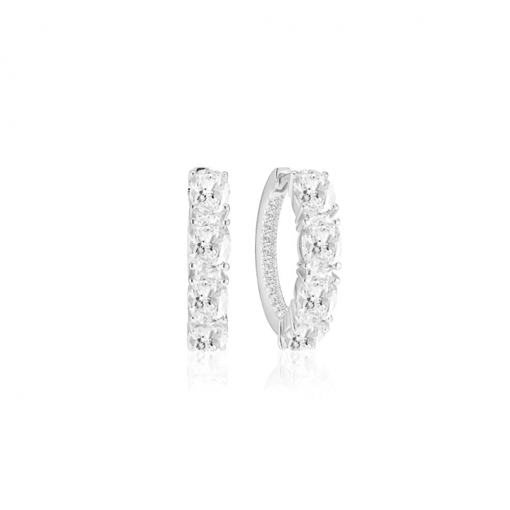 Product Image for Sif Jakobs Ellisse Creolo - med vita zirkoner Oorbel