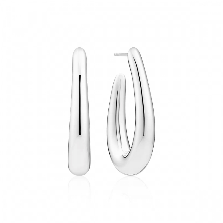 GOCCIA PIANURA GRANDE Earrings Silver in de groep Oorbellen / Zilveren oorbellen bij SCANDINAVIAN JEWELRY DESIGN (SJ-E2485)