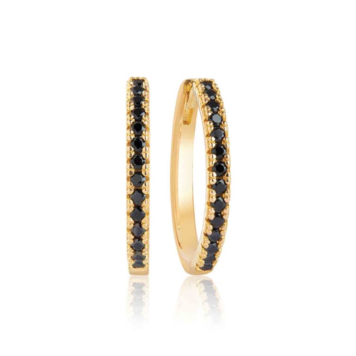 Product Image for Sif Jakobs ELLERA GRANDE Oorbel zwarte Zirkoner (goud)