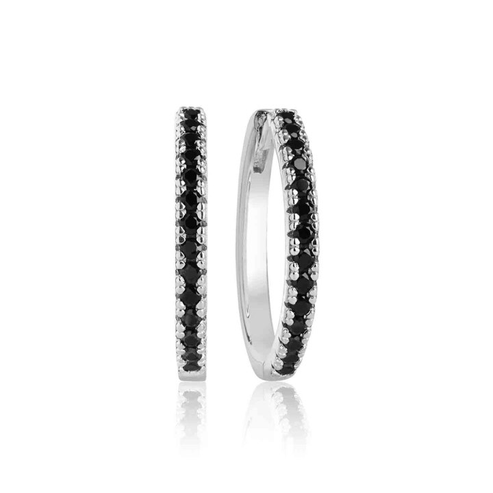 Product Image for Sif Jakobs ELLERA GRANDE Oorbel zwarte Zirkoner (Zilver)