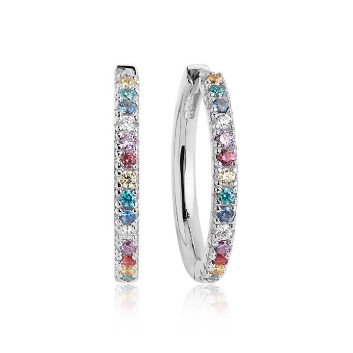Product Image for Sif Jakobs ELLERA GRANDE Oorbel meerkleurige Zirkoner (Zilver)
