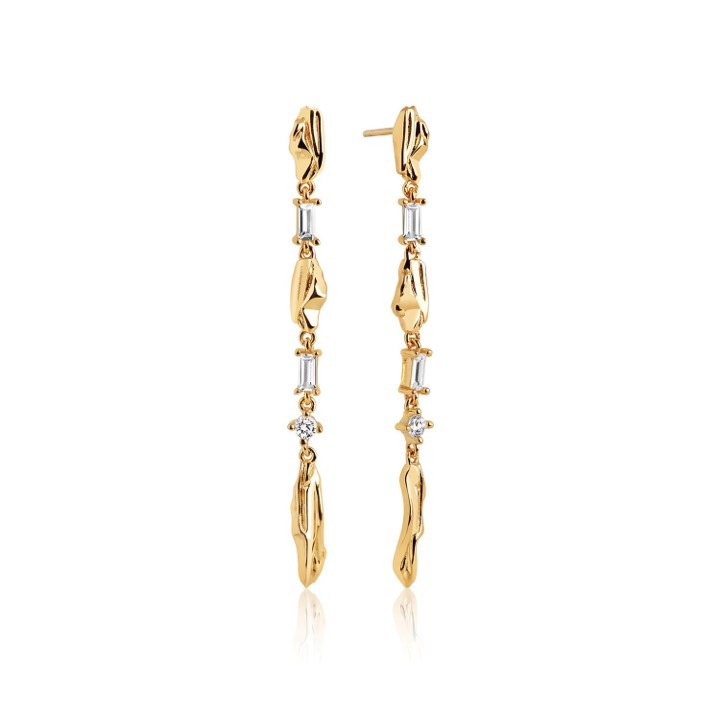 Product Image for Sif Jakobs VULCANELLO LUNGO GRANDE Oorbel witte Zirkoner (goud)