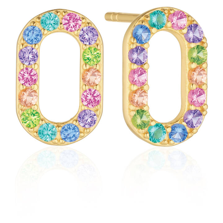 CAPIZZI Oorbel in de groep Oorbellen / Gouden oorbellen bij SCANDINAVIAN JEWELRY DESIGN (SJ-E42208-XCZ-YG)