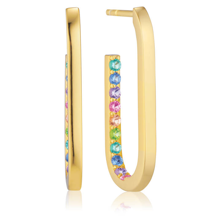 CAPIZZI MEDIO Oorbel in de groep Oorbellen / Gouden oorbellen bij SCANDINAVIAN JEWELRY DESIGN (SJ-E42212-XCZ-YG)