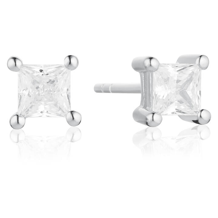 ELLERA QUADRATO Oorbel in de groep Oorbellen / Zilveren oorbellen bij SCANDINAVIAN JEWELRY DESIGN (SJ-E42277-CZ)