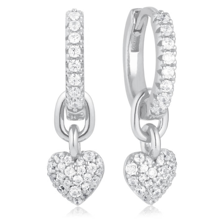 Caro Creolo Oorbel in de groep Oorbellen / Zilveren oorbellen bij SCANDINAVIAN JEWELRY DESIGN (SJ-E72352-CZ)