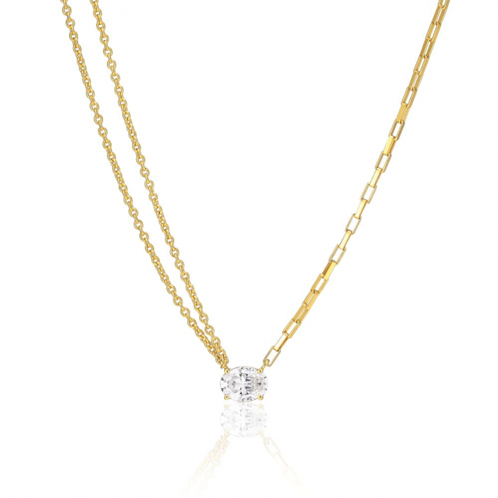 Product Image for Sif Jakobs Ellisse Uno - 18k Goudpläterad, med vita zirkoner Kettingen