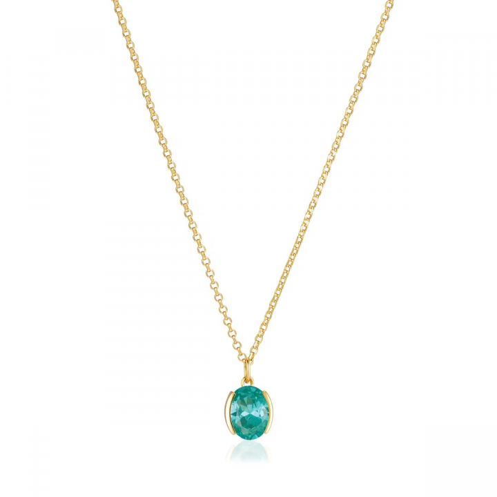 ELLISSE CAREZZA Necklace Gold in de groep Kettingen / Gouden kettingen bij SCANDINAVIAN JEWELRY DESIGN (SJ-N2353-TQCZ-YG)