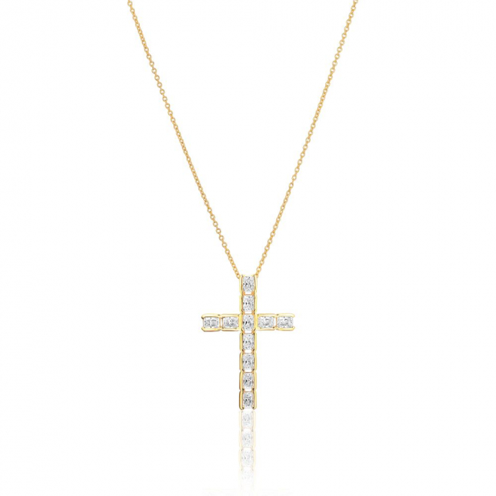 Product Image for Sif Jakobs Roccanova Croce - 18k Goudpläterad, med vita zirkoner Kettingen