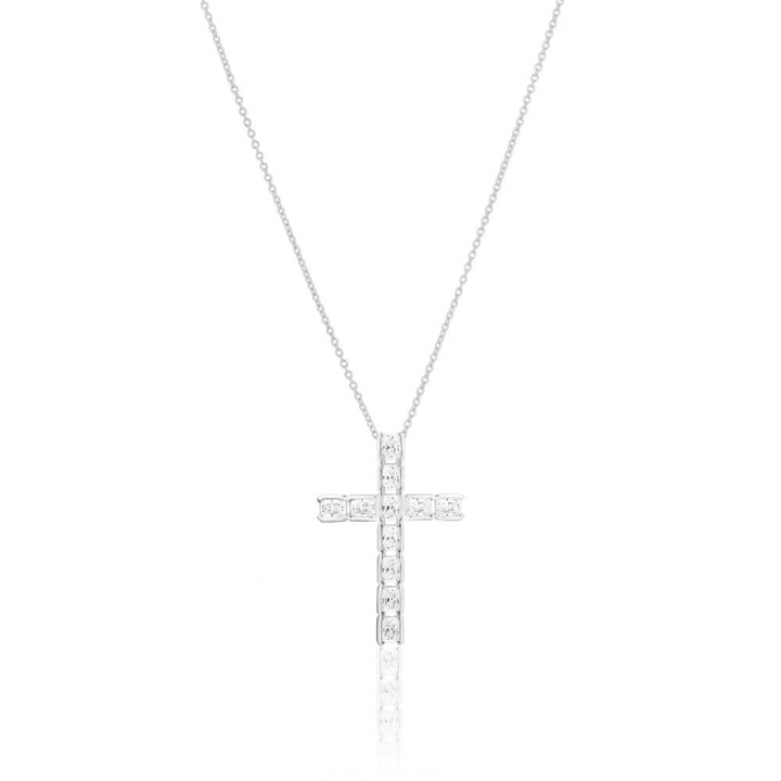 Product Image for Sif Jakobs Roccanova Croce - med vita zirkoner Kettingen