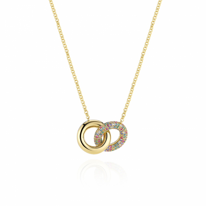 CARRARA DUE PICCOLO Necklace Gold in de groep Kettingen / Gouden kettingen bij SCANDINAVIAN JEWELRY DESIGN (SJ-N2477-XCZ-YG)