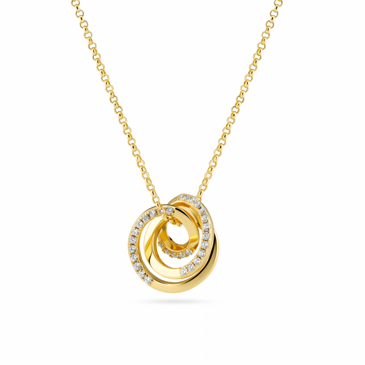 SPIRALE PICCOLO NECKLACE GOLD in de groep Kettingen / Gouden kettingen bij SCANDINAVIAN JEWELRY DESIGN (SJ-N2588-CZ-YG)