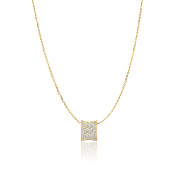 Product Image for Sif Jakobs Feline Concavo - 18k Goudpläterad, med vita zirkoner Kettingen