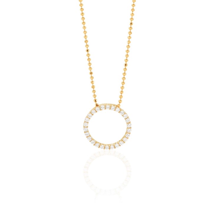 Product Image for Sif Jakobs BIELLA Kettingen witte Zirkoner (goud) 45 cm