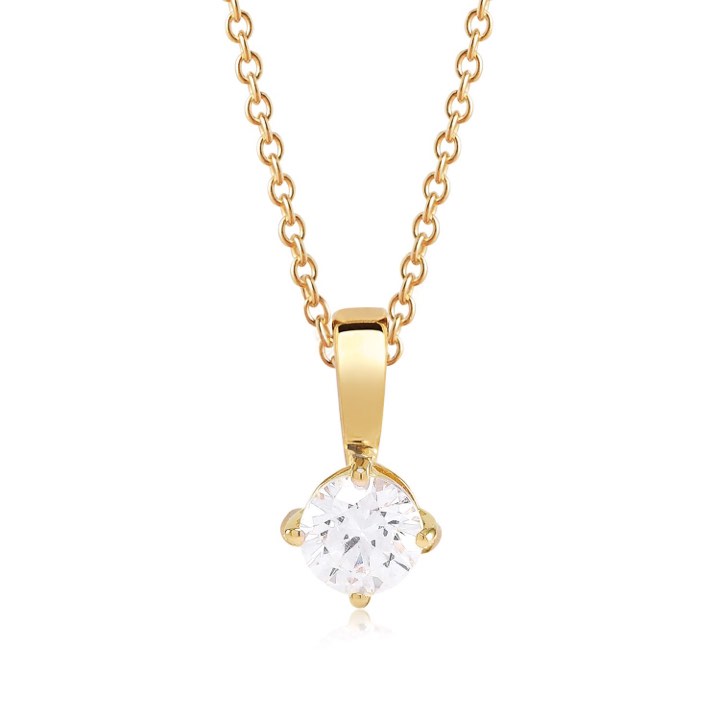 Product Image for Sif Jakobs PRINCESS ROUND Kettingen vita Zirkoner (Goud)