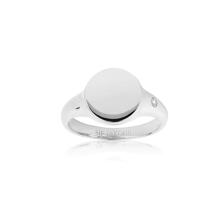 FOLLINA PIANURA PICCOLO ring witte Zirkoner (Zilver) in de groep Ringen / Zilveren ringen bij SCANDINAVIAN JEWELRY DESIGN (SJ-R1069-CZ)