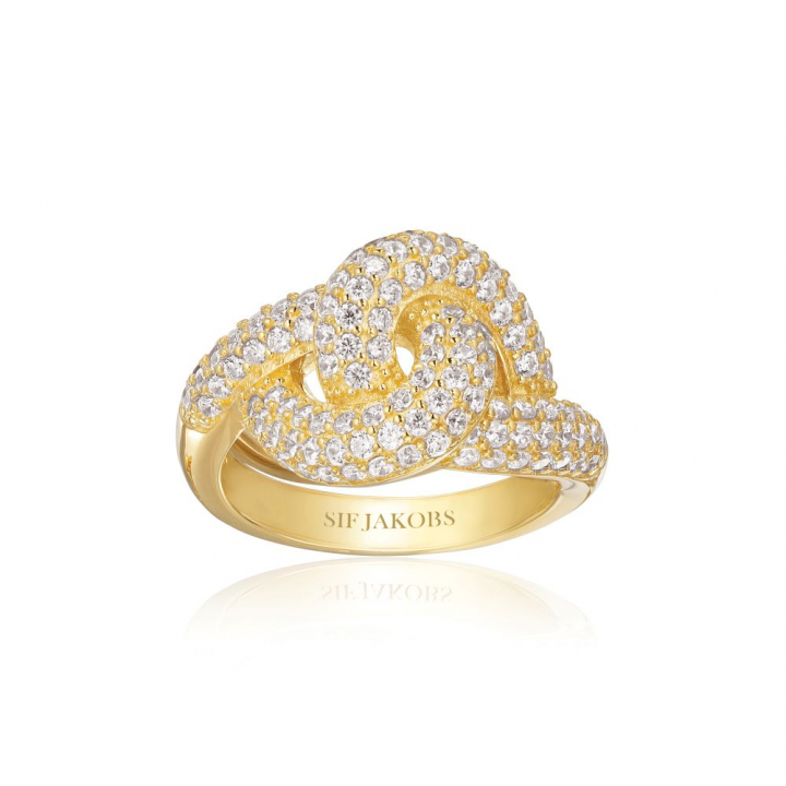 Product Image for Sif Jakobs Imperia - 18k Goudpläterad, med vita zirkoner Ring 50