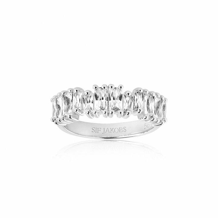 ANTELLA PICCOLO ring witte Zirkoner (Zilver) in de groep Ringen / Zilveren ringen bij SCANDINAVIAN JEWELRY DESIGN (SJ-R1077-CZ)