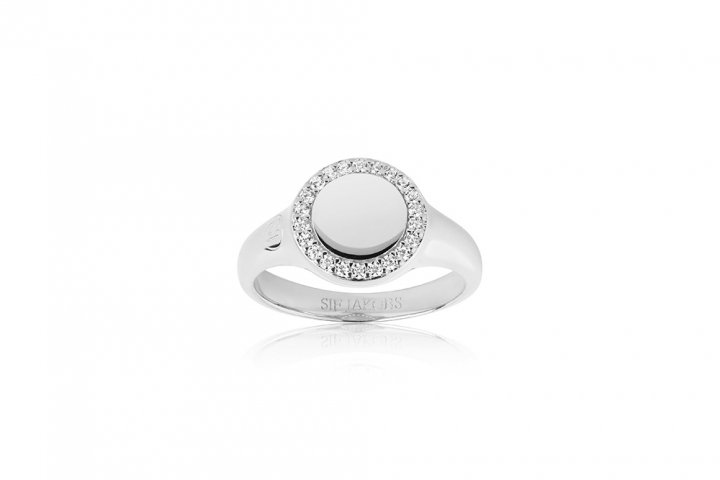 FOLLINA PICCOLO ring witte Zirkoner (Zilver) in de groep Ringen / Zilveren ringen bij SCANDINAVIAN JEWELRY DESIGN (SJ-R11577-CZ)