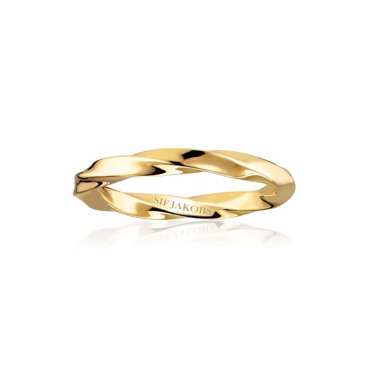 FERRARA PICCOLO PIANURA ring (goud) in de groep Ringen / Gouden ringen bij SCANDINAVIAN JEWELRY DESIGN (SJ-R12107-SG)