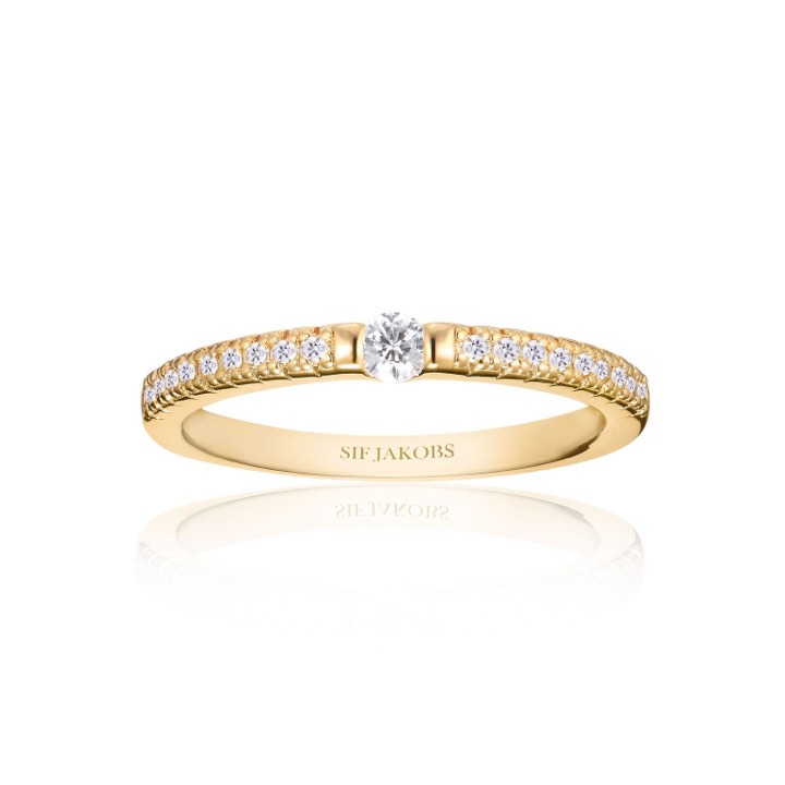 Product Image for Sif Jakobs ELLERA UNO ring witte Zirkonia (goud) 52