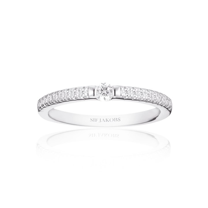 Product Image for Sif Jakobs ELLERA UNO ring witte Zirkonia (Zilver) 58