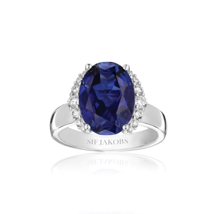 Product Image for Sif Jakobs Ellisse Grande - med blÃ¥a zirkoner Ring 52