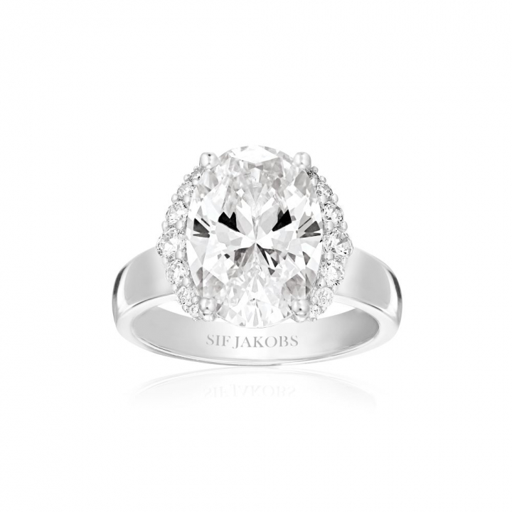 Product Image for Sif Jakobs Ellisse Grande - med vita zirkoner Ring 52