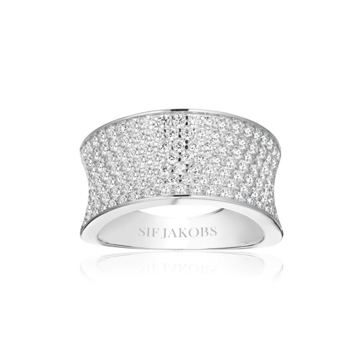 Product Image for Sif Jakobs Feline Concavo - med vita zirkoner Ring 50