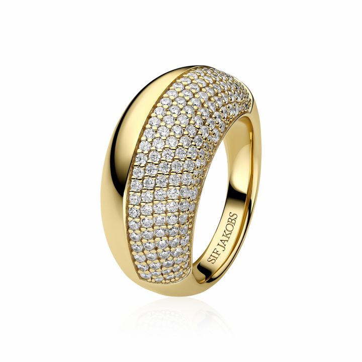 FASANO RINGS Gold in de groep Ringen / Gouden ringen bij SCANDINAVIAN JEWELRY DESIGN (SJ-R2487-CZ-YG)