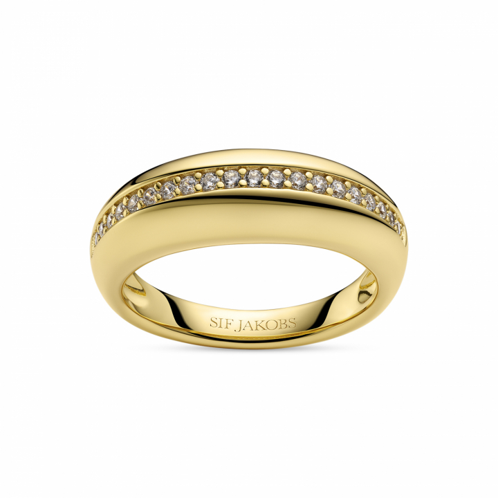 PALERMO RING Gold in de groep Ringen / Gouden ringen bij SCANDINAVIAN JEWELRY DESIGN (SJ-R2588-CZ-YG)