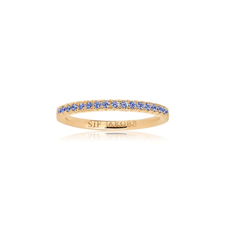 ELLERA ring blauw Zirkoner (goud) in de groep Ringen / Gouden ringen bij SCANDINAVIAN JEWELRY DESIGN (SJ-R2869-BLNYG)