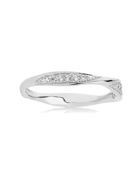 CETARA ring witte Zirkoner (Zilver) in de groep Ringen / Zilveren ringen bij SCANDINAVIAN JEWELRY DESIGN (SJ-R3010-CZ)