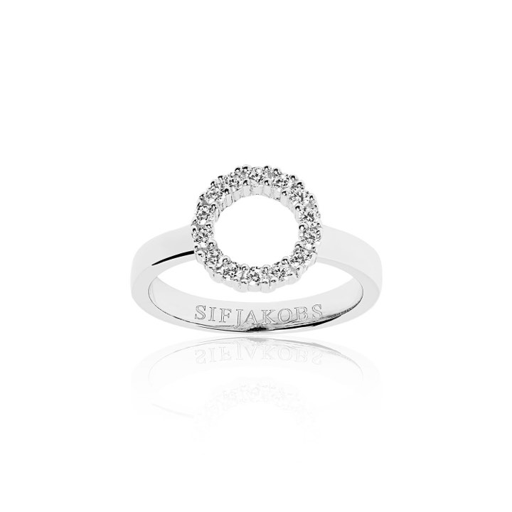 BIELLA PICCOLO ring witte Zirkoner (Zilver) in de groep Ringen / Zilveren ringen bij SCANDINAVIAN JEWELRY DESIGN (SJ-R337-CZ)