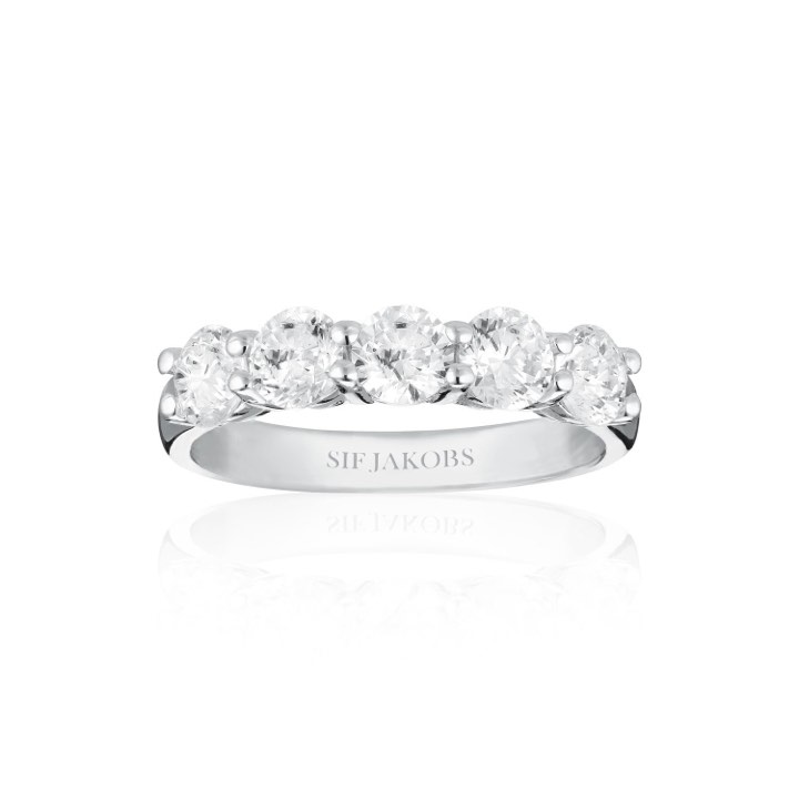 Product Image for Sif Jakobs BELLUNO UNO ring witte Zirkoner (Zilver) 50