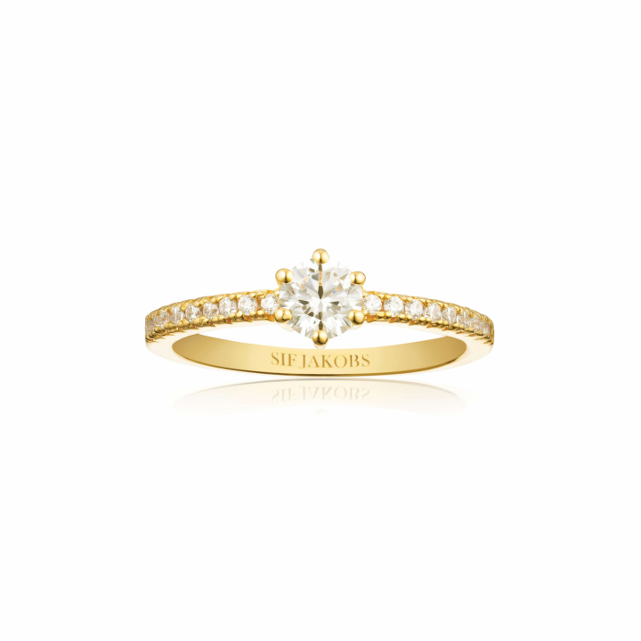 Product Image for Sif Jakobs ELLERA UNO GRANDE Ring Vita Zirkoner Goud 50