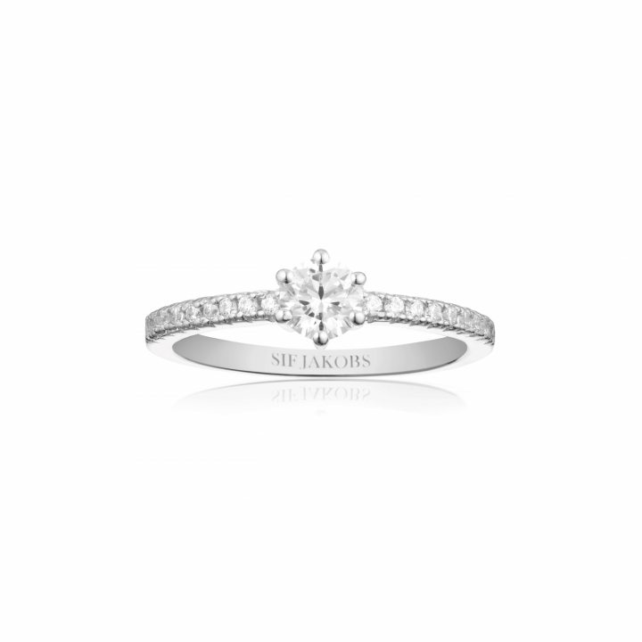 Product Image for Sif Jakobs ELLERA UNO GRANDE Ring Vita Zirkoner Zilver 56