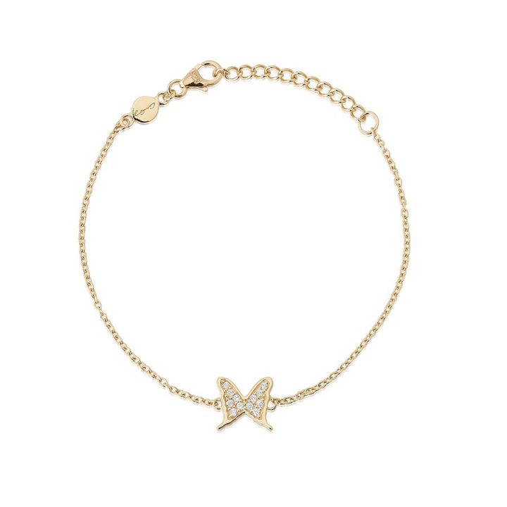 Petite papillion sparkling Bracelet Gold in de groep Armbanden / Gouden armbanden bij SCANDINAVIAN JEWELRY DESIGN (gp125)