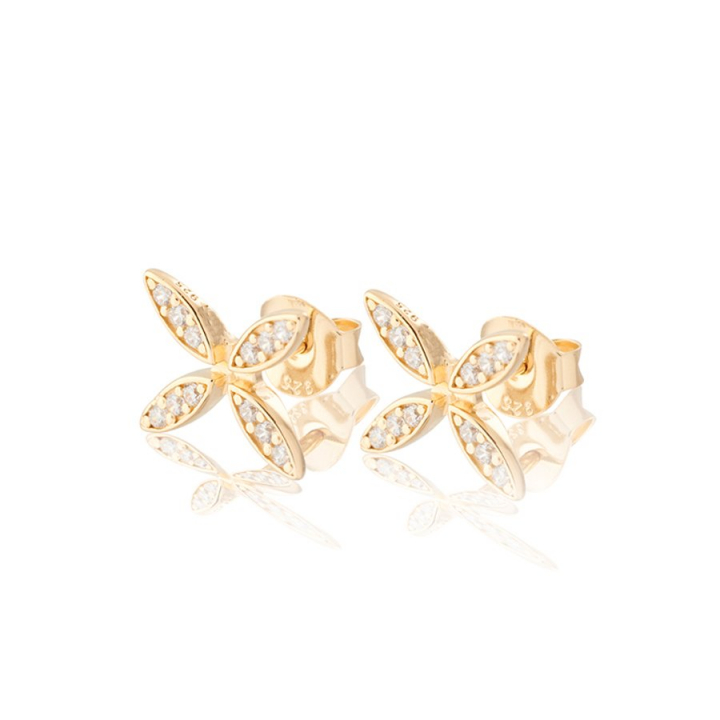 Ellipse mini Earrings Gold in de groep Oorbellen / Gouden oorbellen bij SCANDINAVIAN JEWELRY DESIGN (gp14)