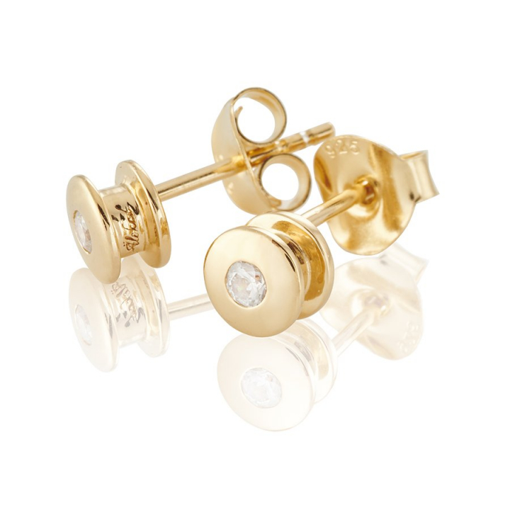 Älskad mini Earrings Gold in de groep Oorbellen / Gouden oorbellen bij SCANDINAVIAN JEWELRY DESIGN (gp17)
